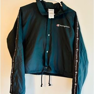 Champion Crop Coach Jacket - Black